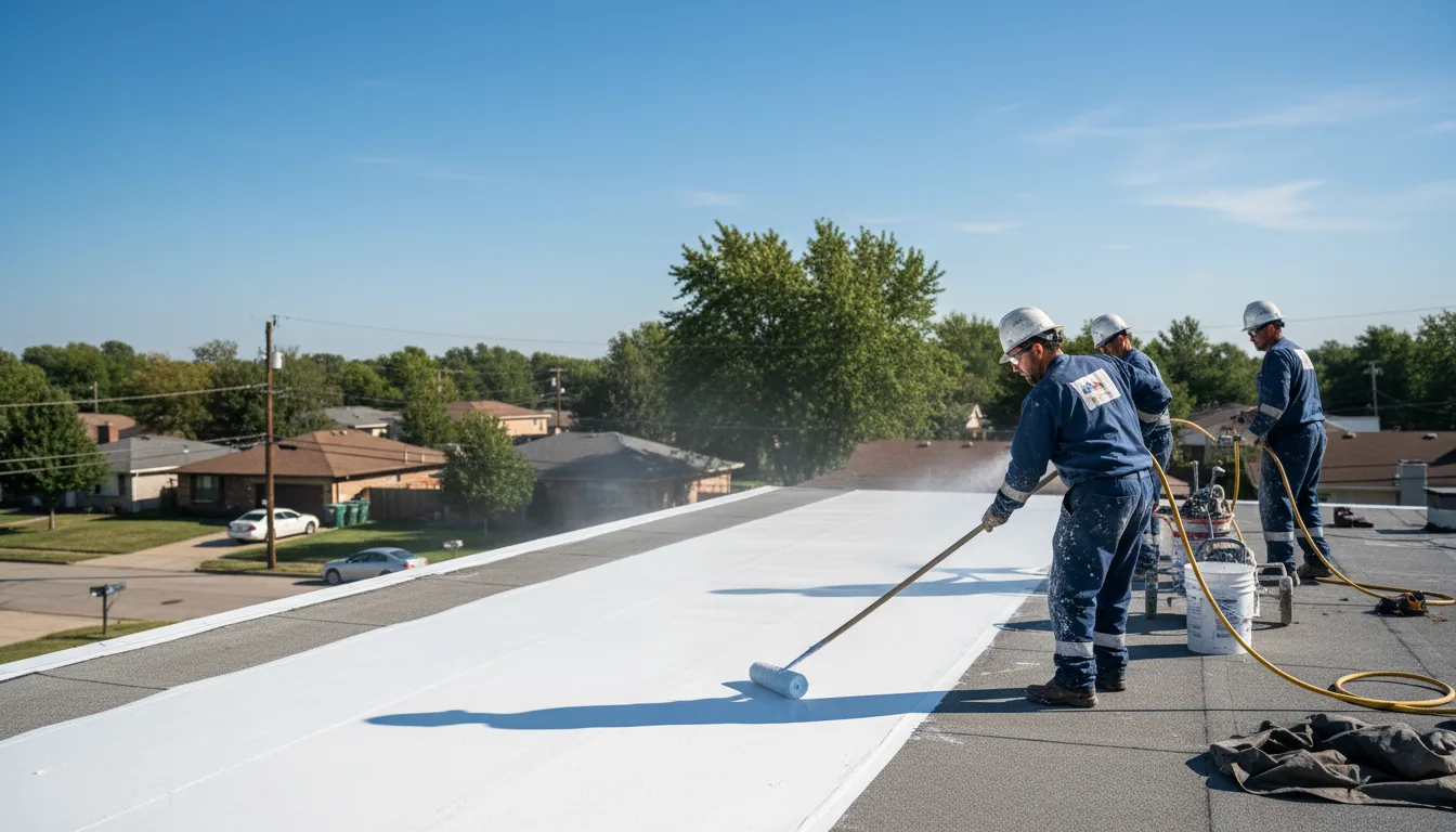 Commercial roof coating in Barnhill, IL near me